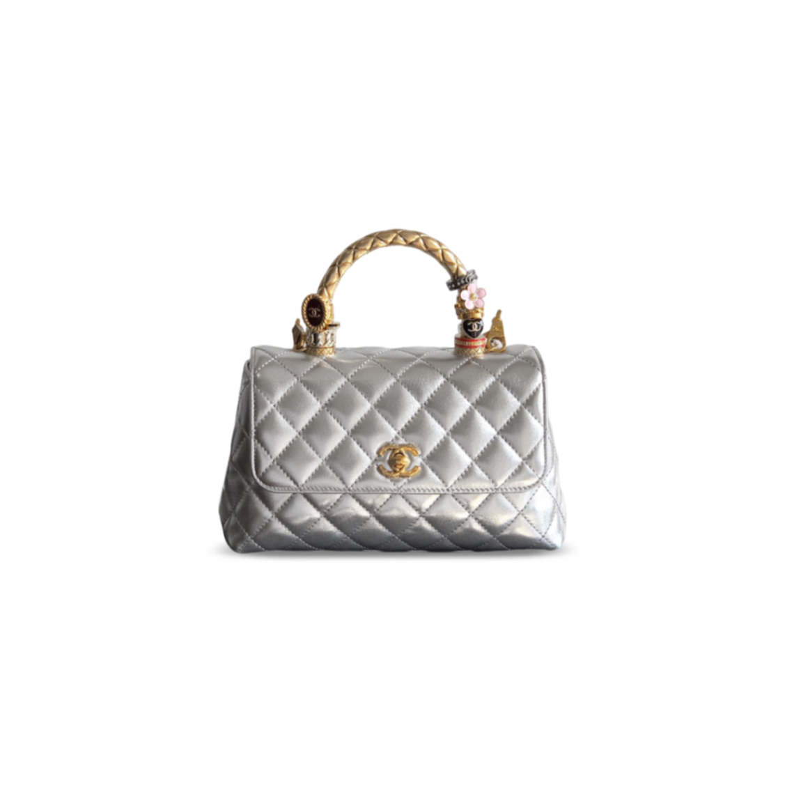 CHANEL 25K SMALL TOP HANDLE FLAP BAG A92990 (23*14*8cm)